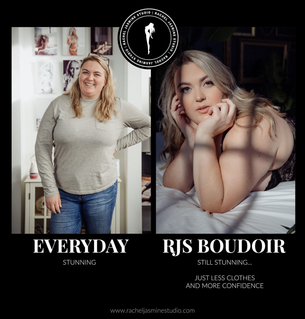 plus size before and after boudoir photos